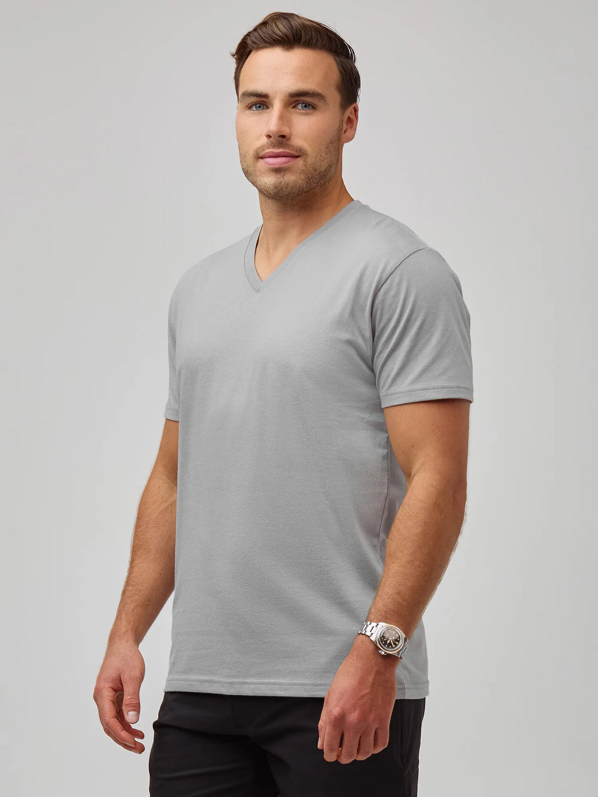 Pebble Grey V-Neck