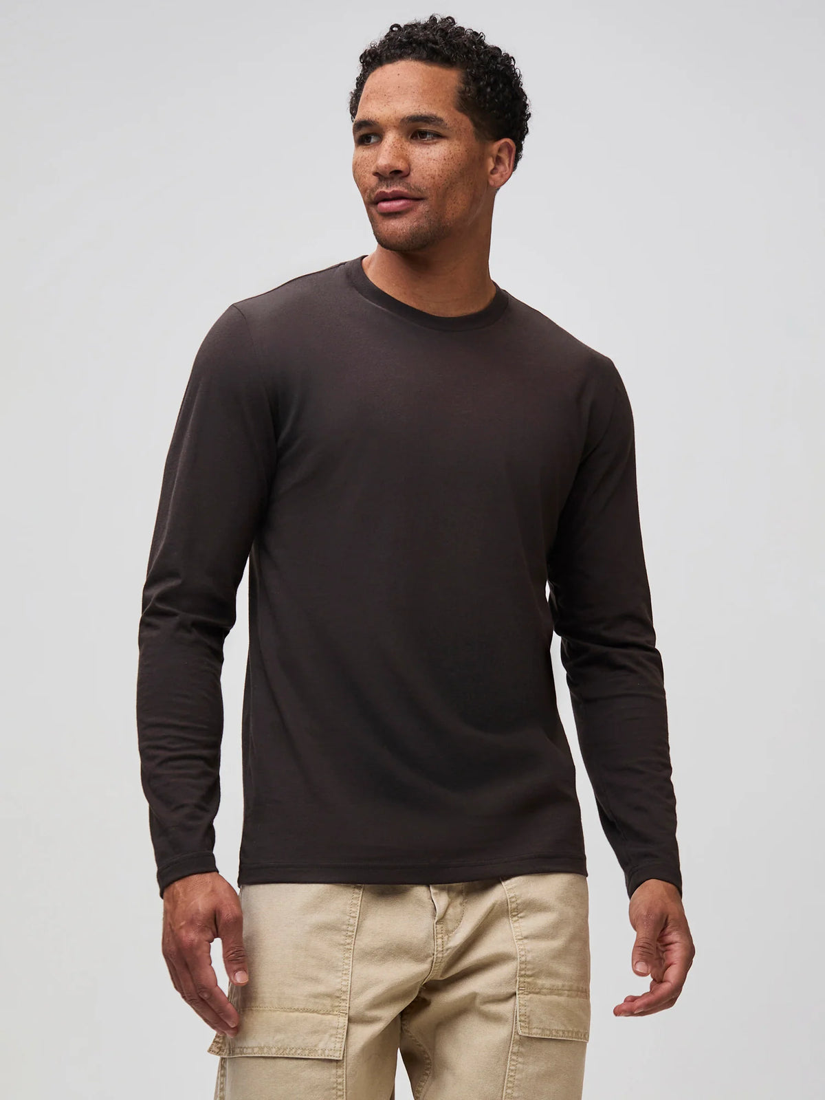 Espresso Long Sleeve Crew Neck
