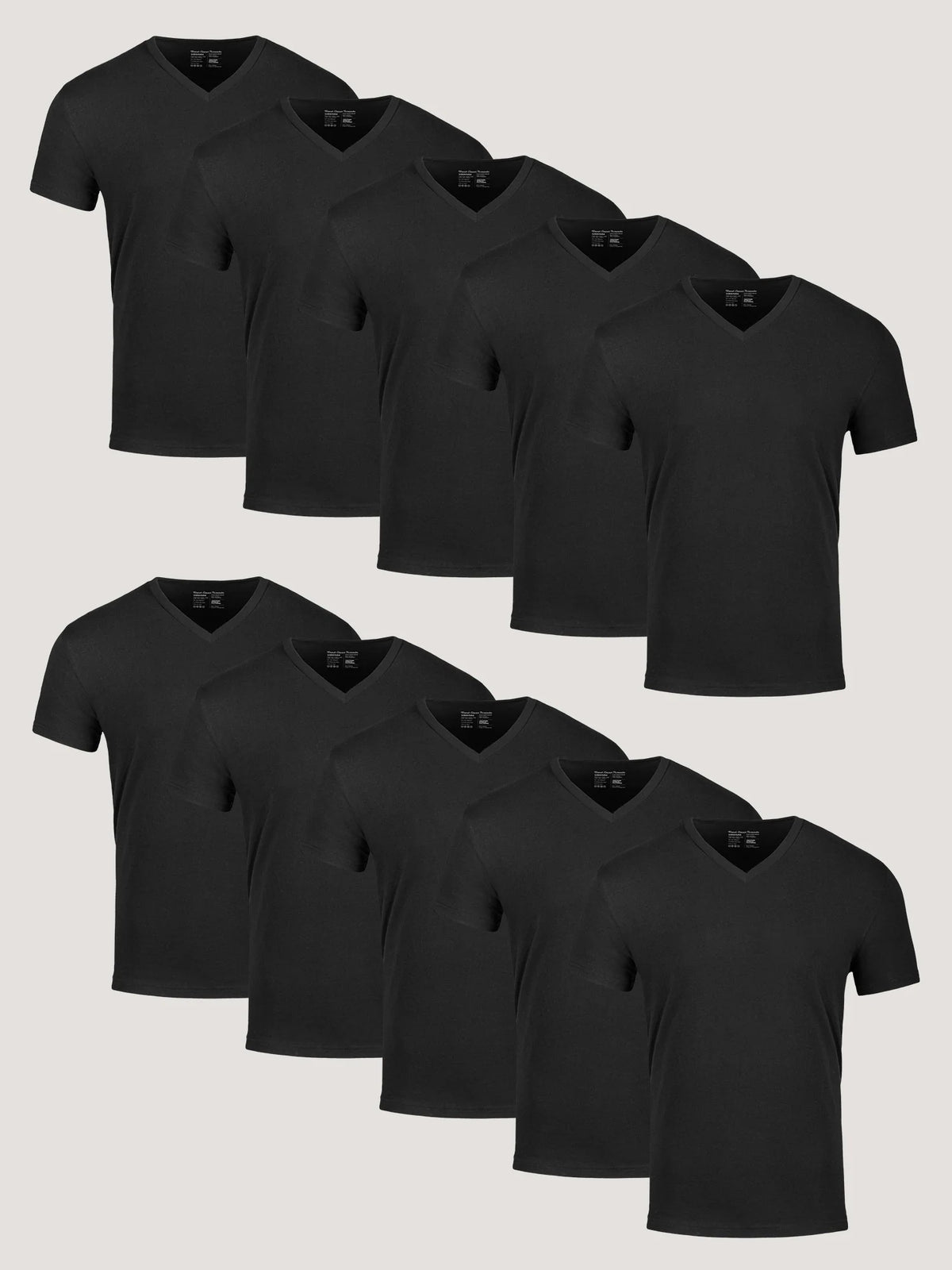All Black V-Neck 10-Pack