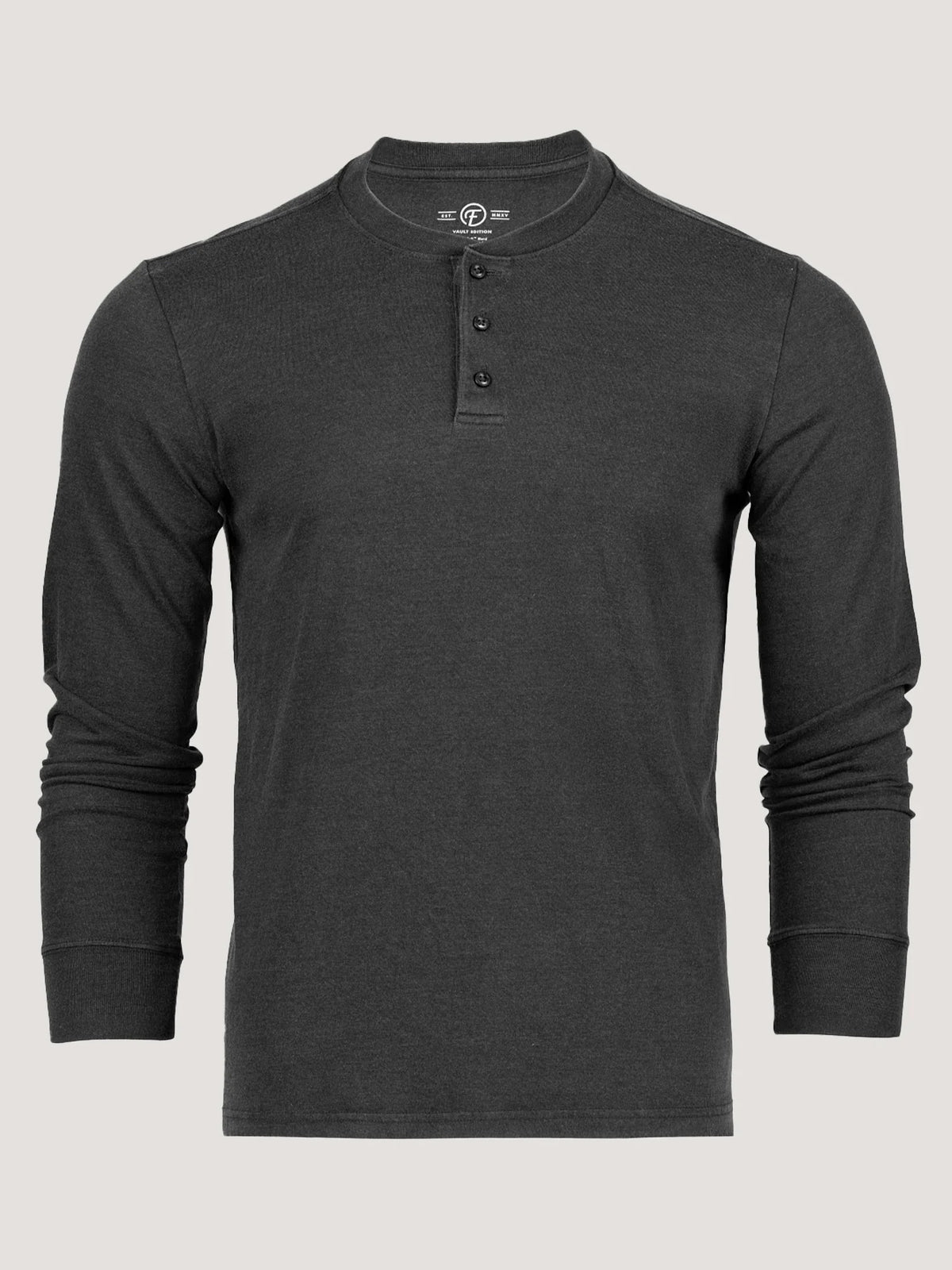 Vault Black Long Sleeve Henley