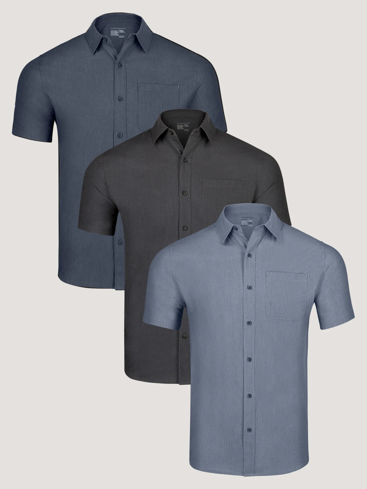 Short Sleeve Button Up Staples 3-Pack